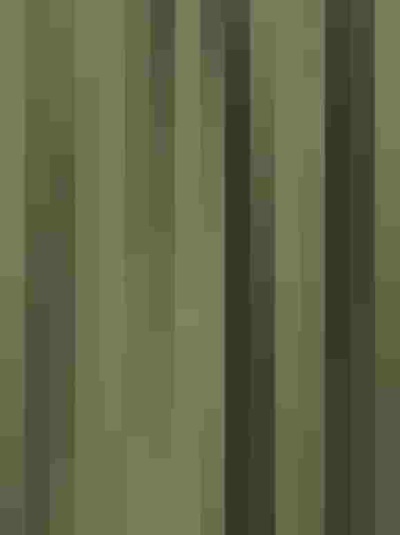 Grüner Stoff eines A-Linien Kleides aus Baumwoll-Elasthan-Mix in sanfter Textur.